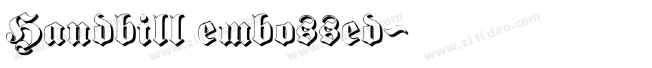 Handbill embossed字体转换